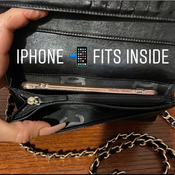 ⚜️🖤 Chanel Timeless Wallet on a Chain WOC Revamp Crossbody Caviar Leather - Picture 5 of 9